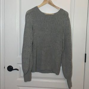 Soft grey sweater w/billowed sleeves